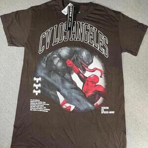 New Marvel Venom vs Spider-Man Men’s Small CV Los Angelos Graphic T-Shirt Size S
